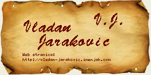 Vladan Jaraković vizit kartica